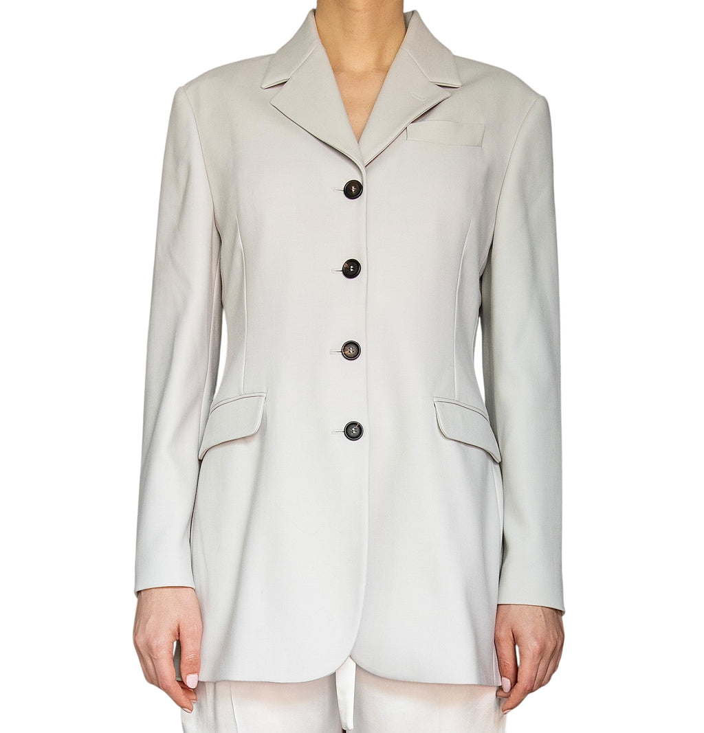 Brunello Cucinelli Ivory Wool Blend Blazer - IT 44 / US 8