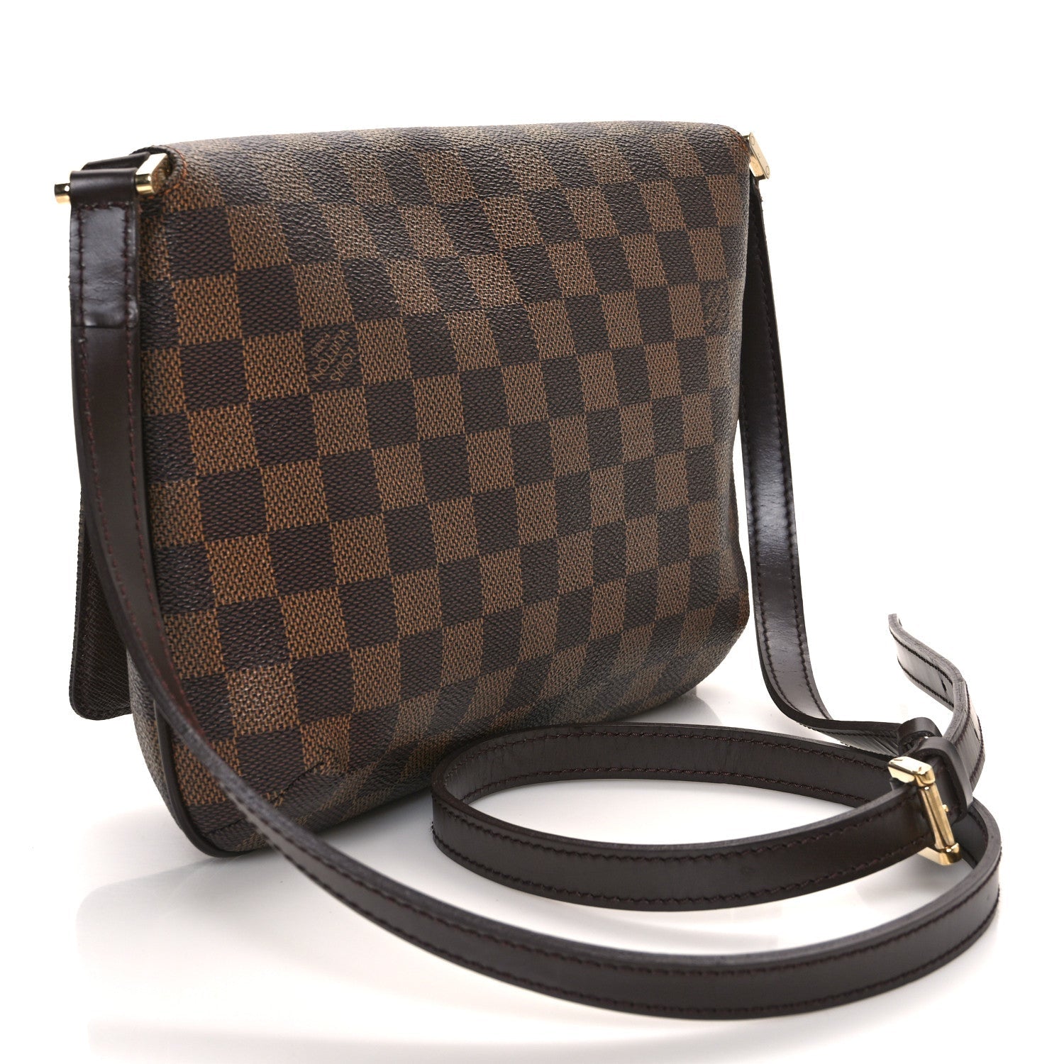 Damier Ebene Musette Tango Long Strap
