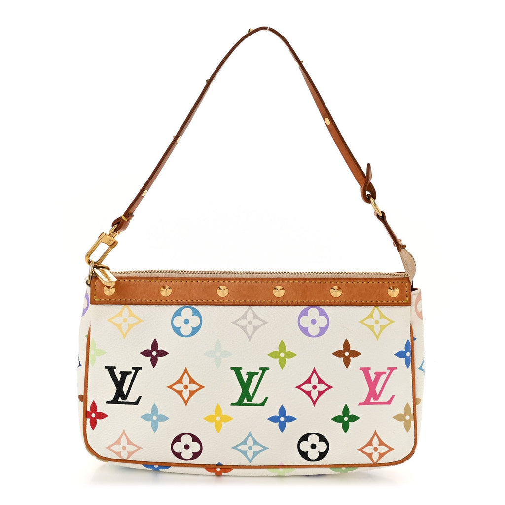 Monogram Multicolor Pochette Accessories White