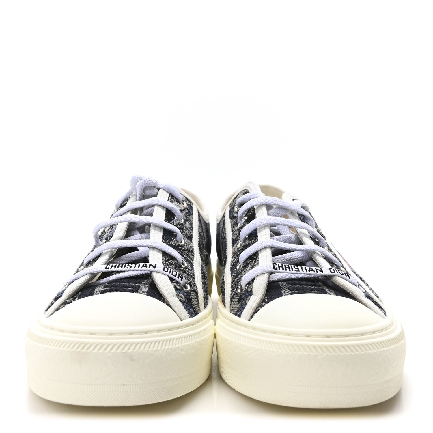 Canvas Embroidered Jardin Magique Walk'N'Dior Low Top Sneakers 40 Denim Multicolor