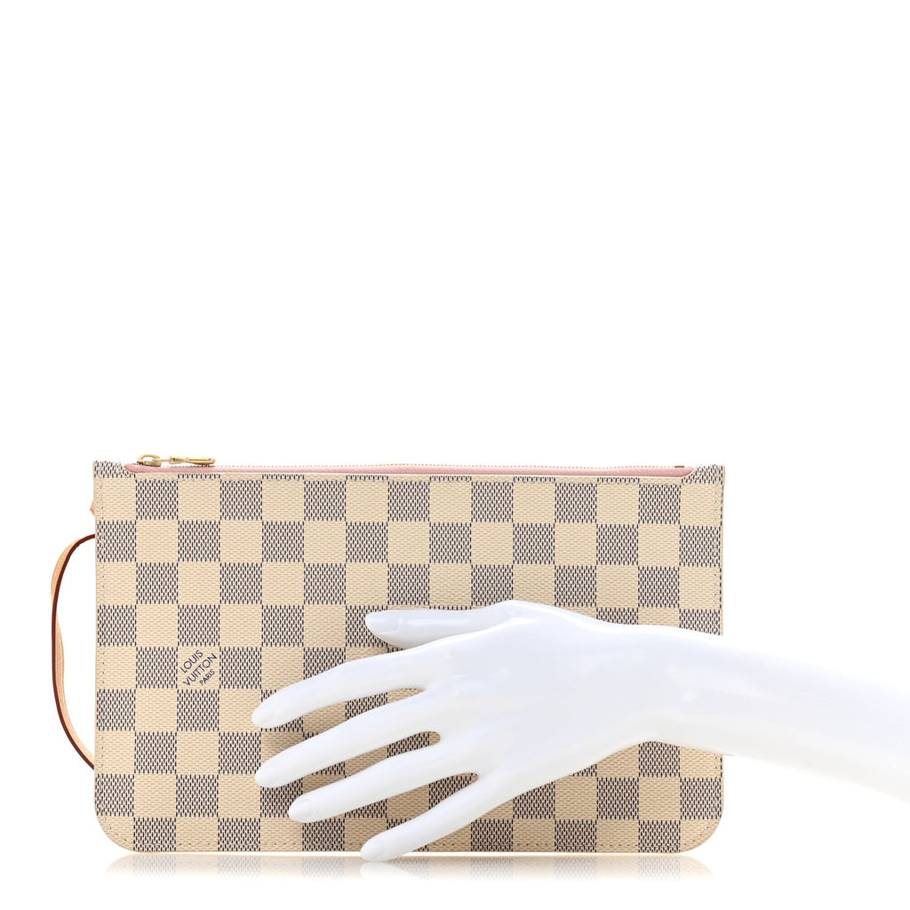 Damier Azur Neverfull MM GM Pochette Rose Ballerine