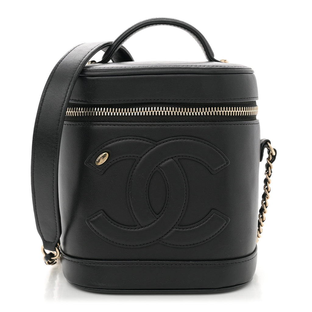 Lambskin Timeless Vanity Cosmetic Case Black
