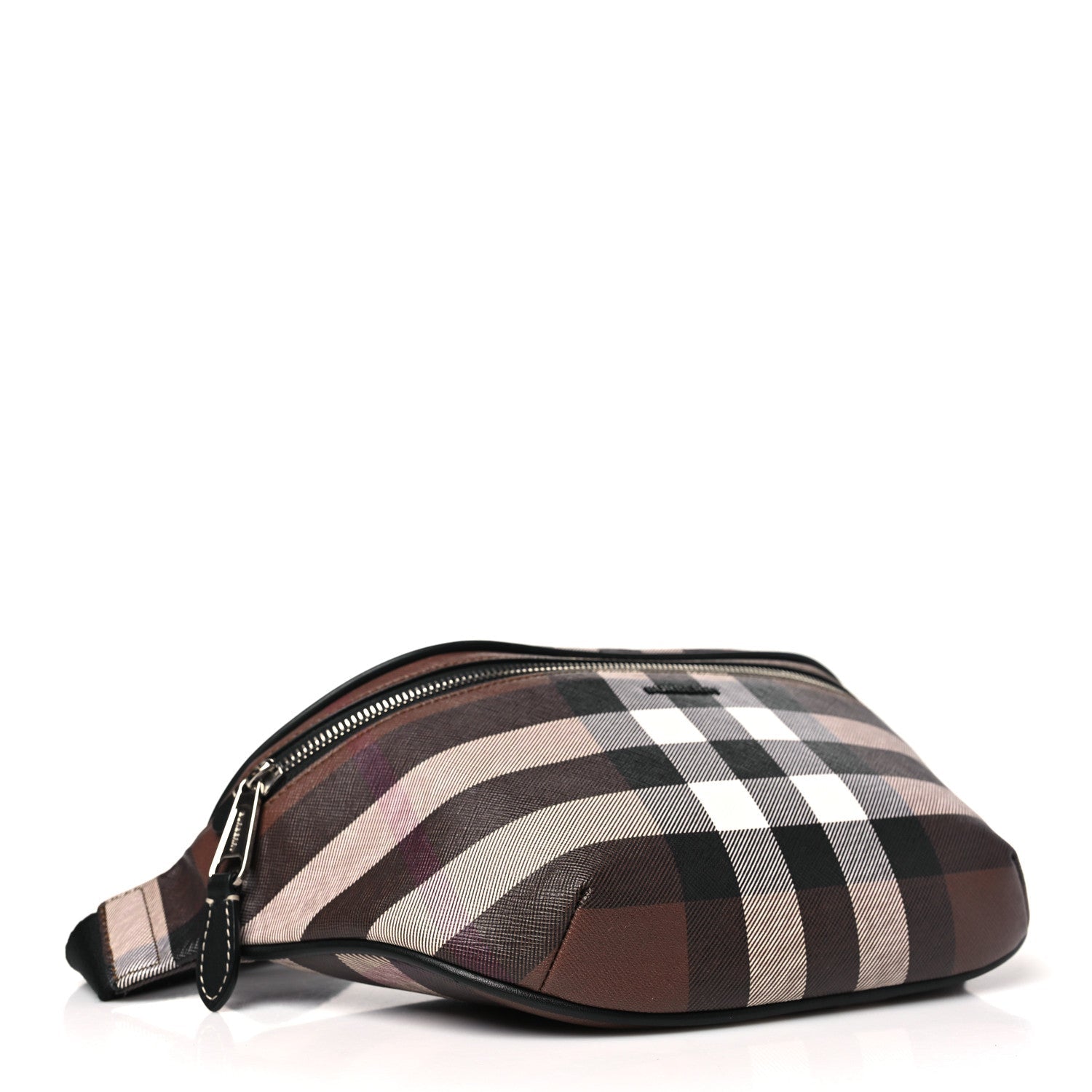 E-canvas Check Cason Bum Bag Dark Birch Brown