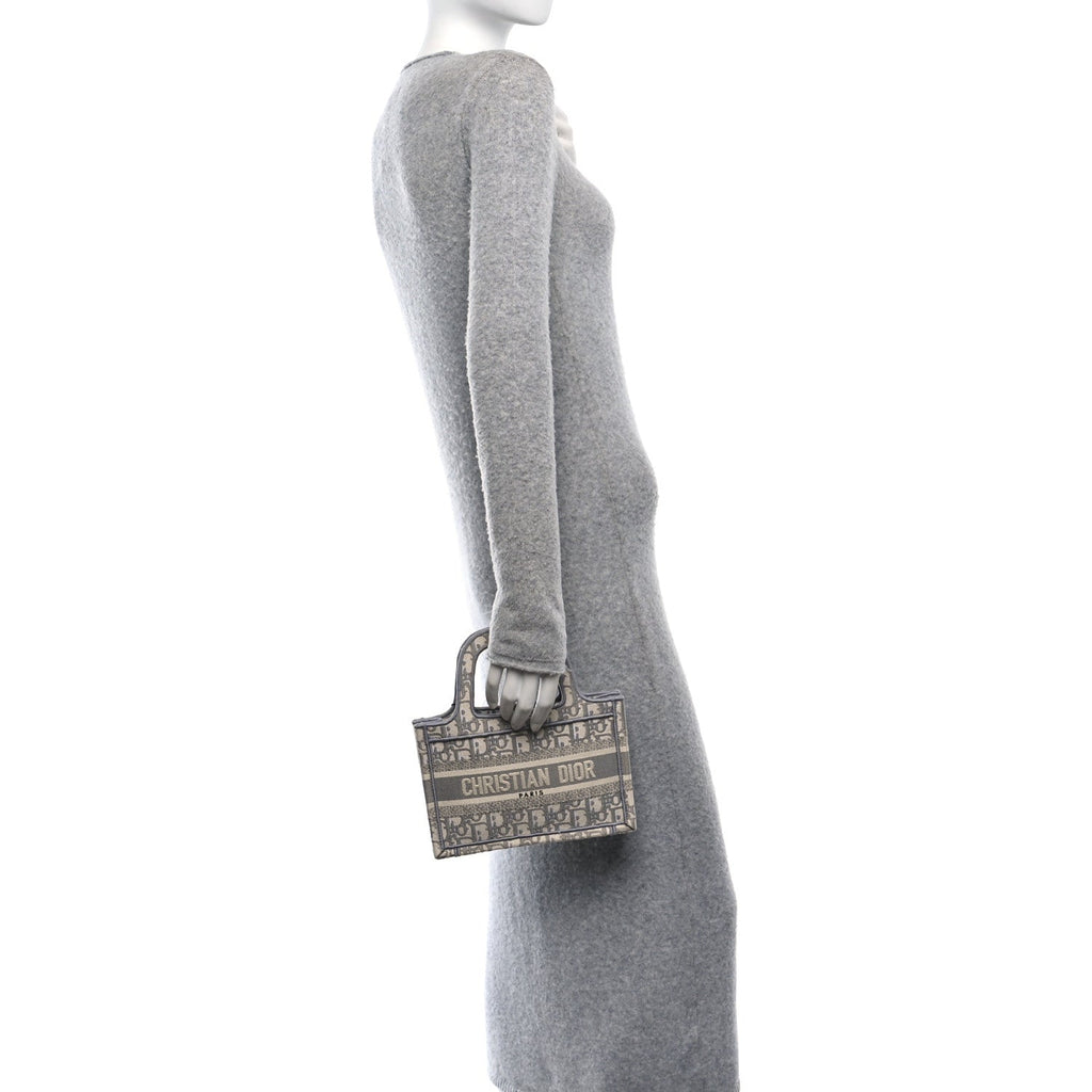 Oblique Mini Book Tote Grey Multicolor