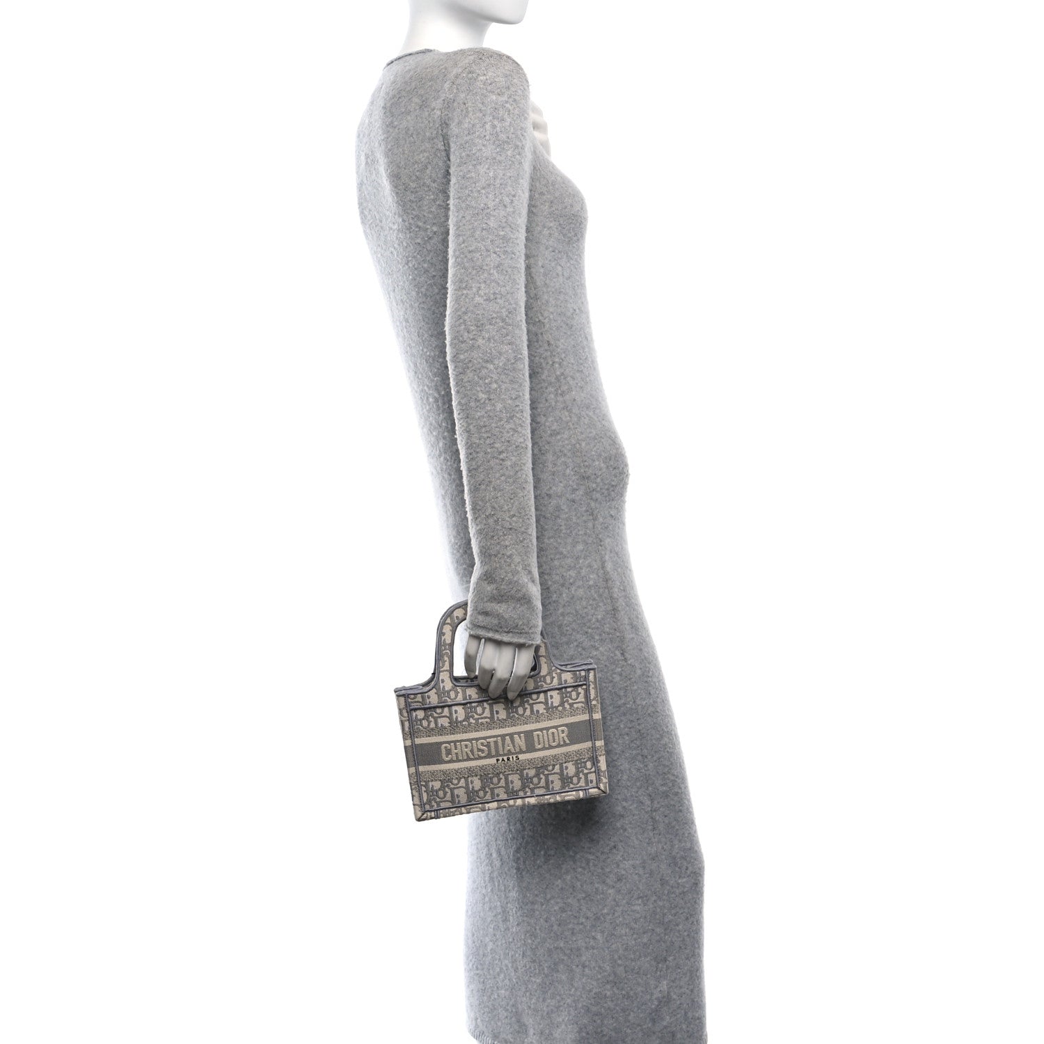 Oblique Mini Book Tote Grey Multicolor