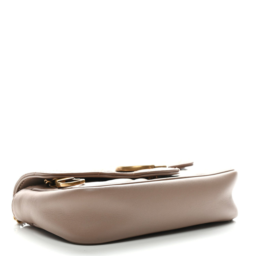 Calfskin Matelasse Super Mini GG Marmont Shoulder Bag Porcelain Rose