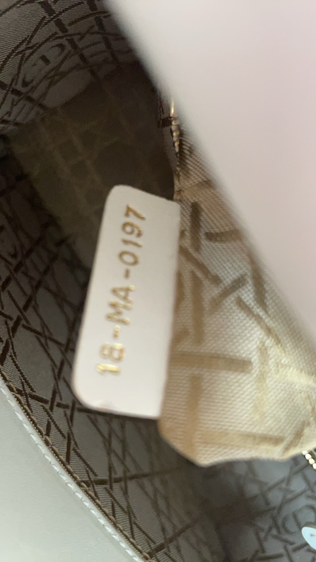 Christian Dior White Small Lady Dior Bag in Cannage Lambskin 2017