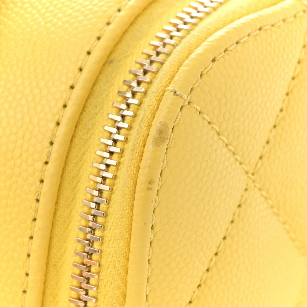 Caviar Quilted Mini CC You Camera Case Yellow