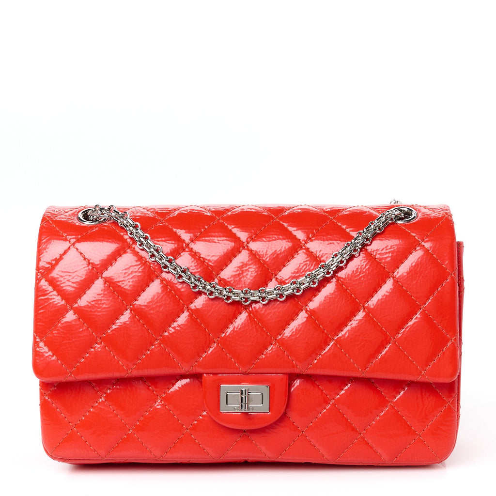 Distressed Patent Quilted 2.55 Reissue 226 Flap Red