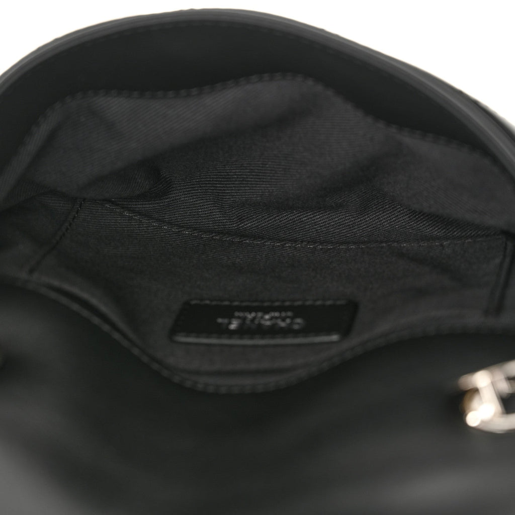 Calfskin Quilted CC Uniform Flap Belt Bag Black