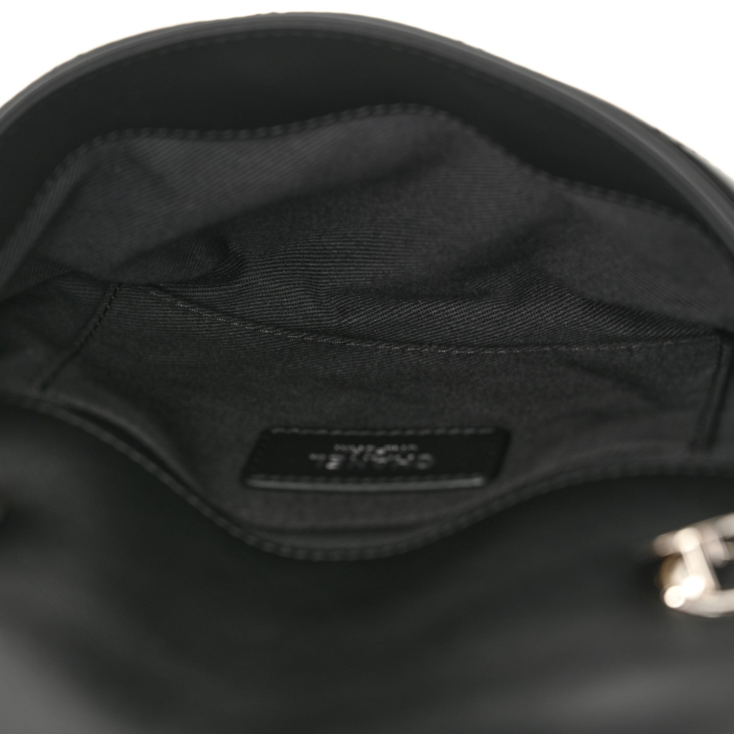 Calfskin Quilted CC Uniform Flap Belt Bag Black