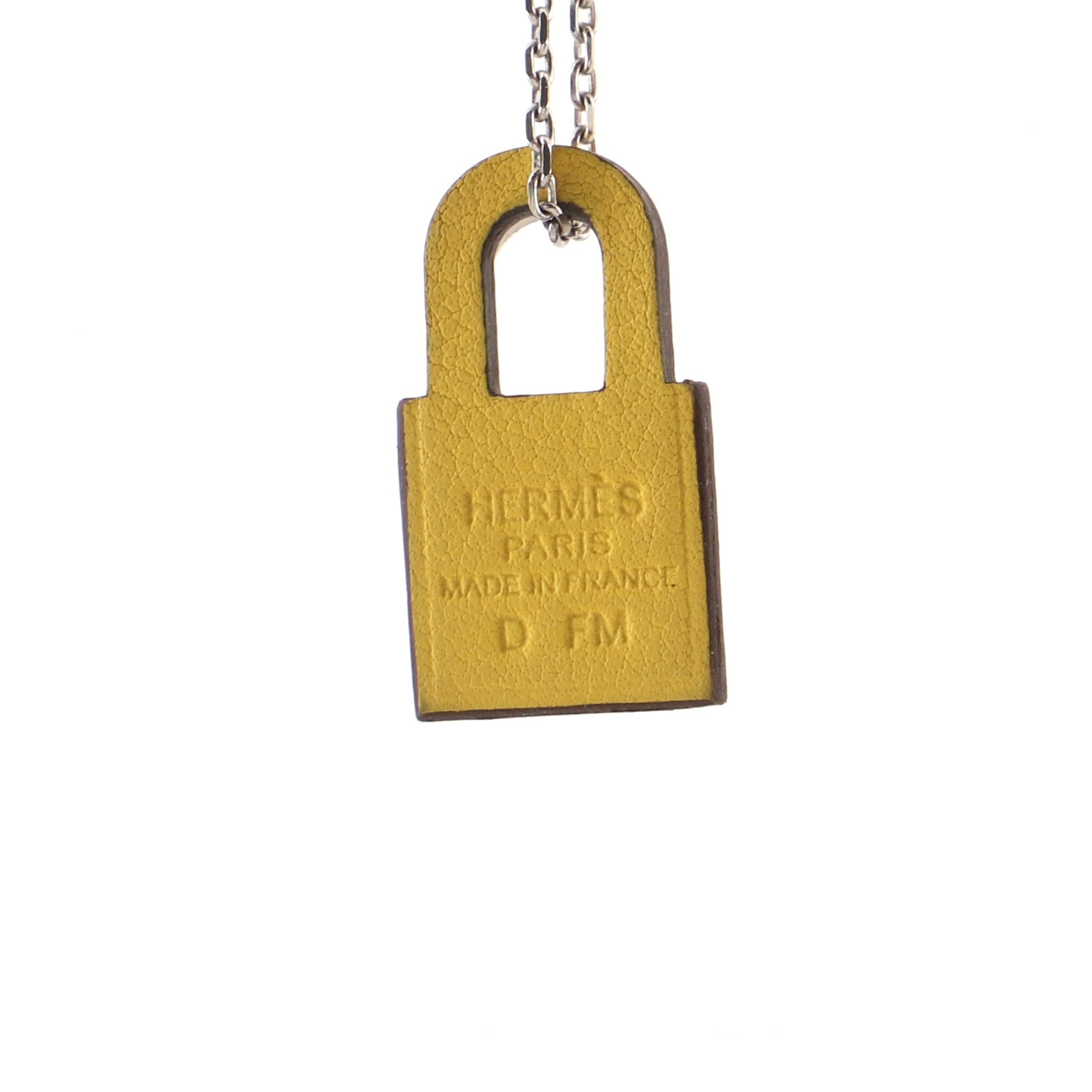 O'Kelly Pendant Necklace Metal and Leather Small