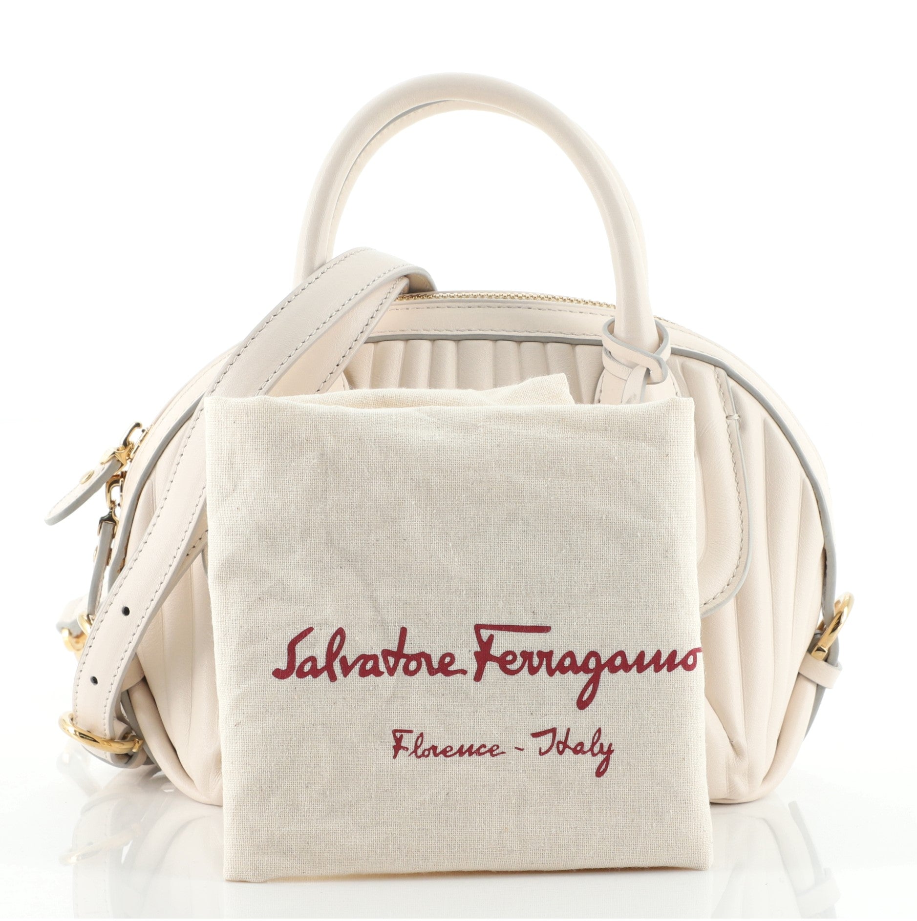 Fiamma Satchel Embossed Leather Mini