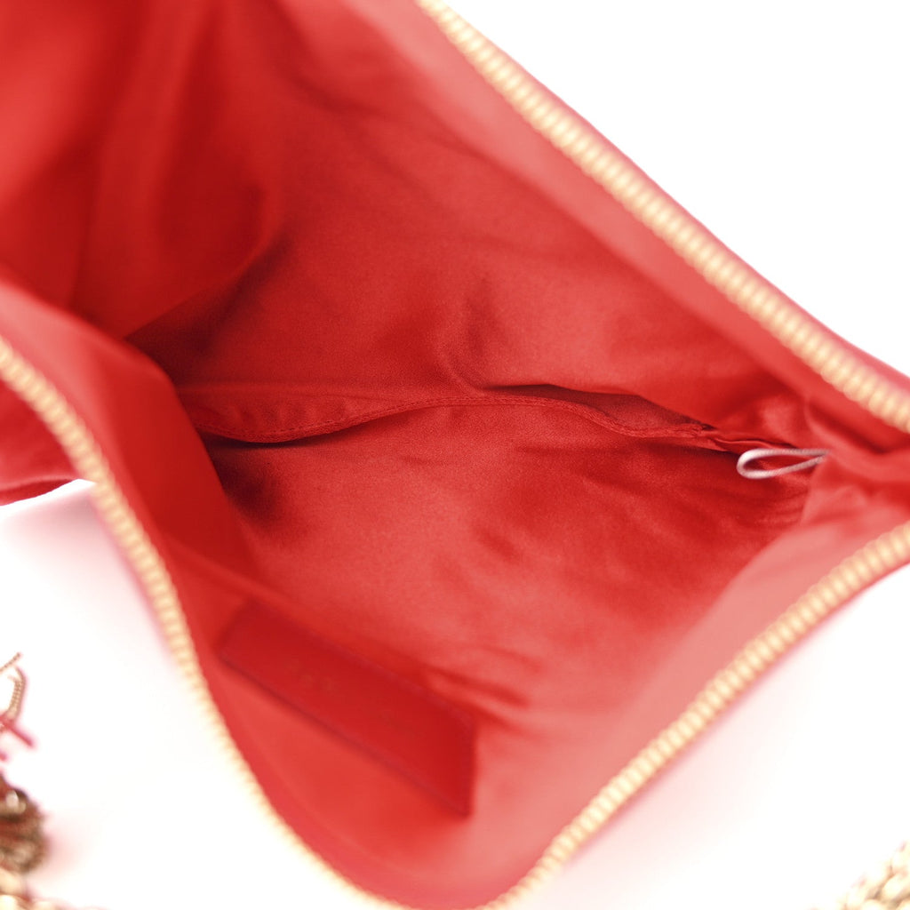 Suede Callie Shoulder Bag Red
