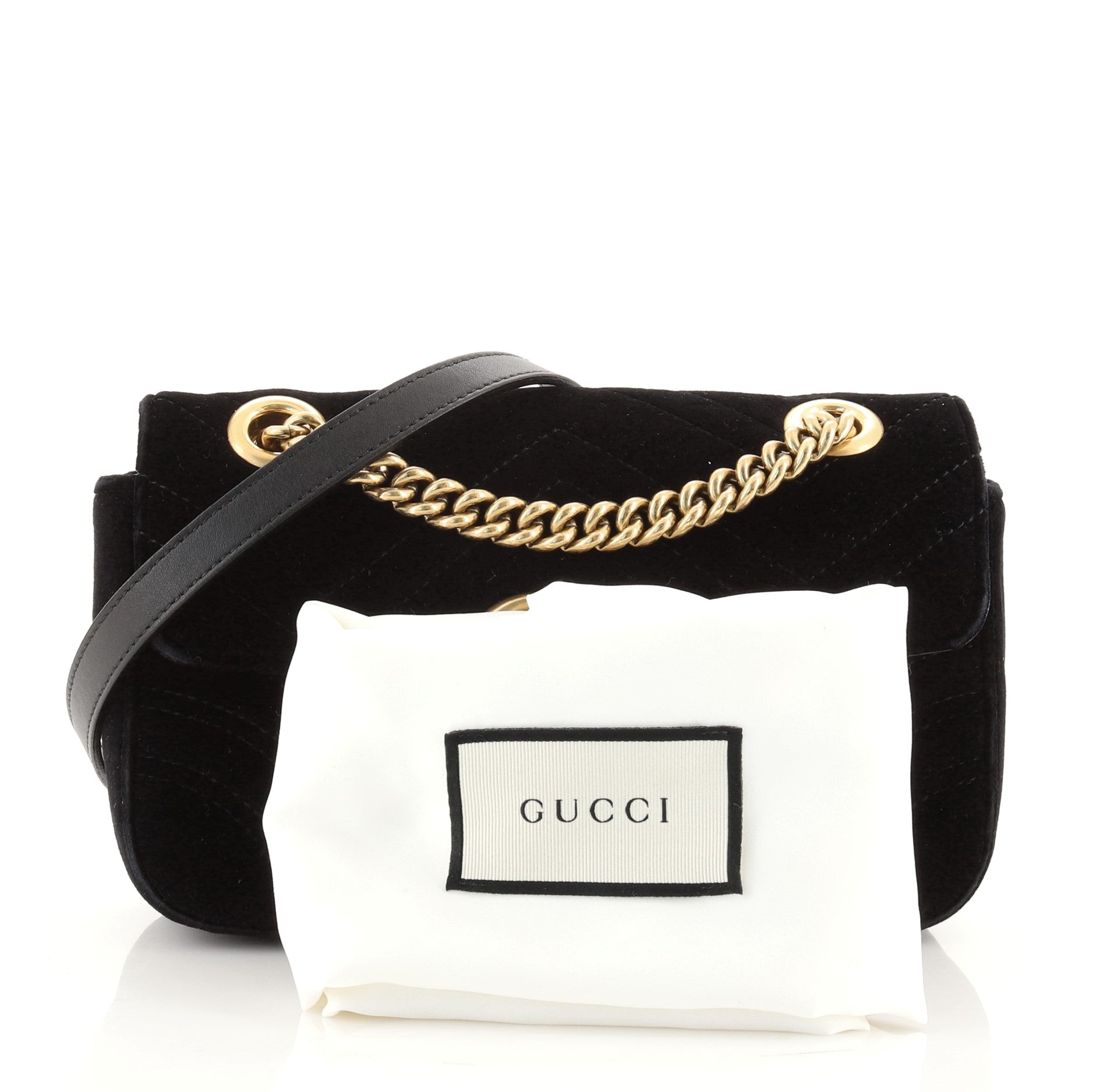 GG Marmont Flap Bag Matelasse Velvet Mini
