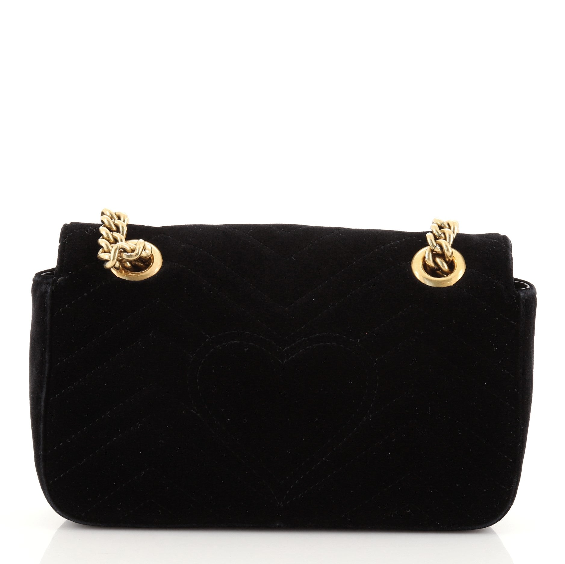 GG Marmont Flap Bag Matelasse Velvet Mini
