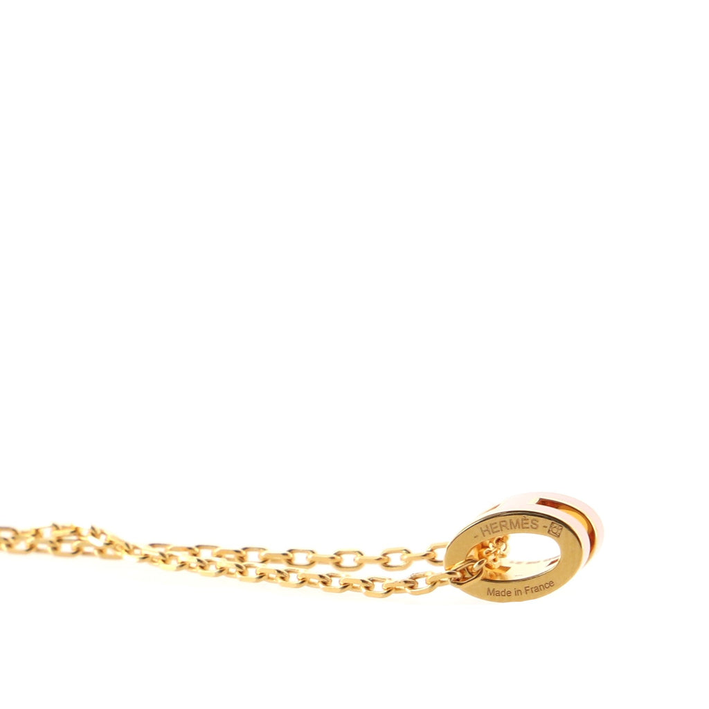 Pop H Pendant Necklace Metal and Enamel Mini