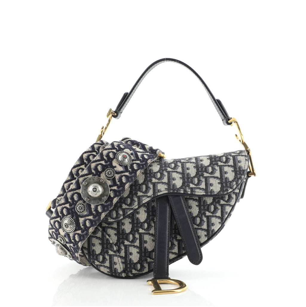 Saddle Handbag Oblique Canvas Mini