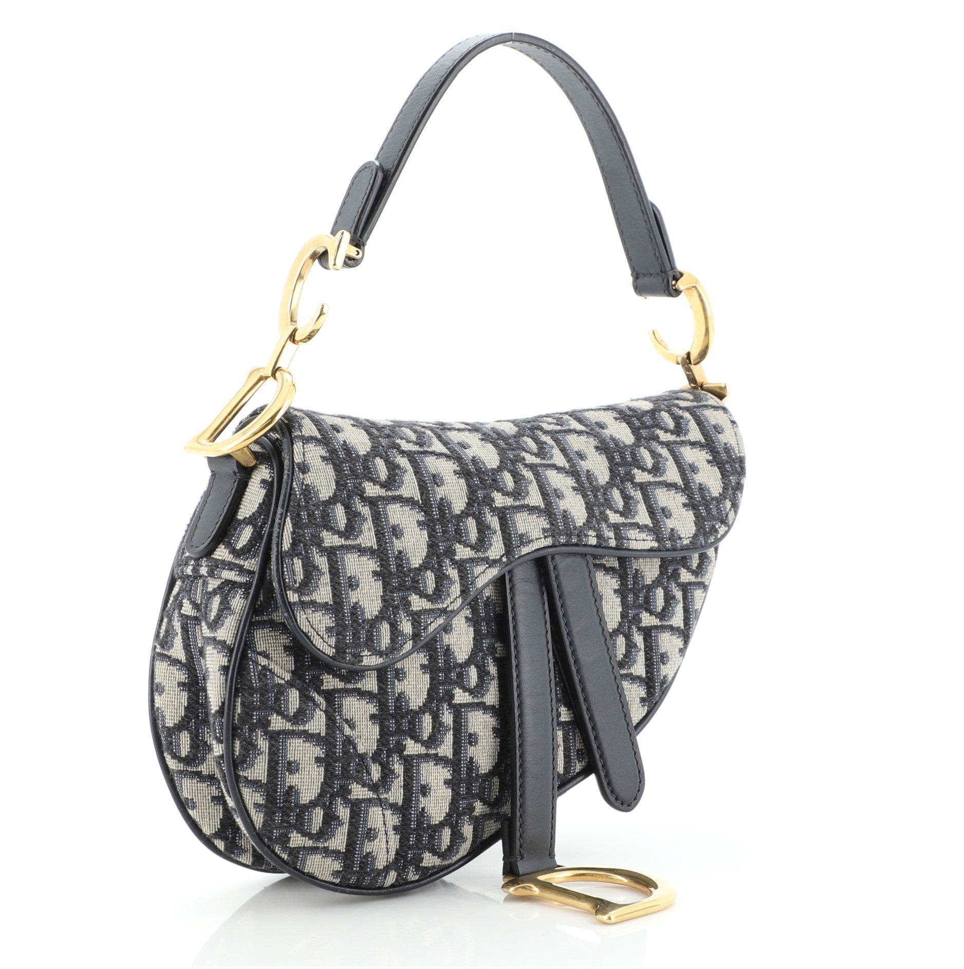 Saddle Handbag Oblique Canvas Mini