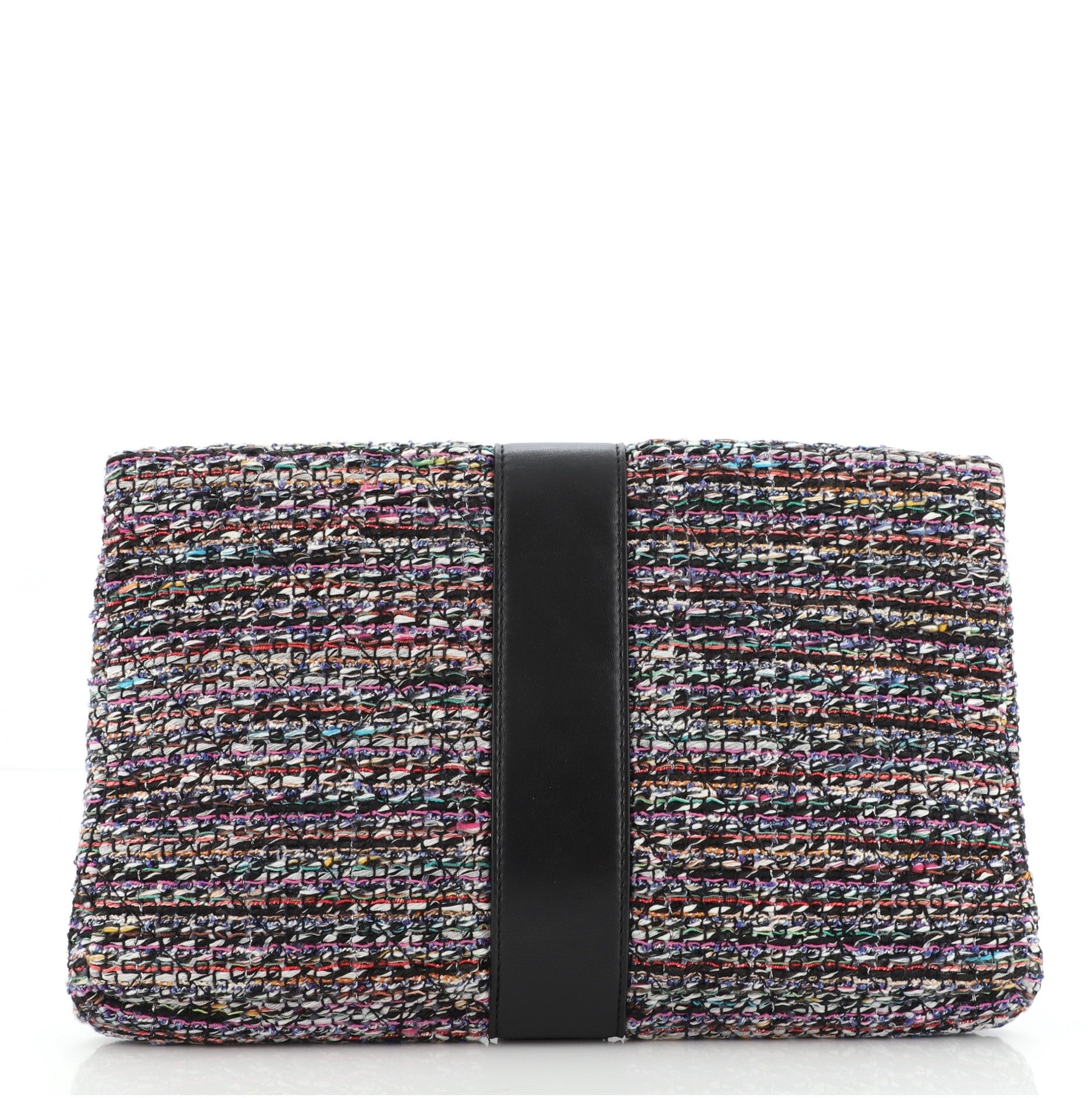 Grip Clutch Quilted Tweed