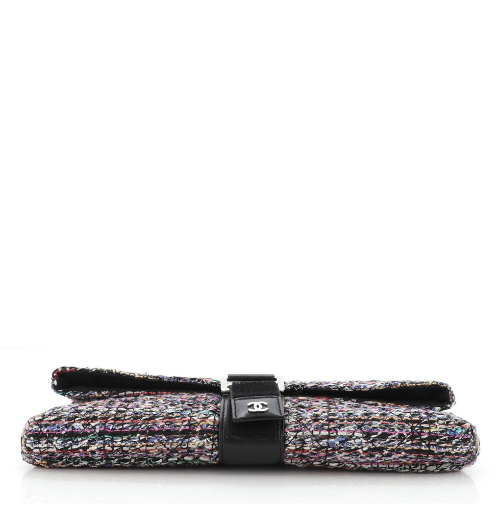 Grip Clutch Quilted Tweed