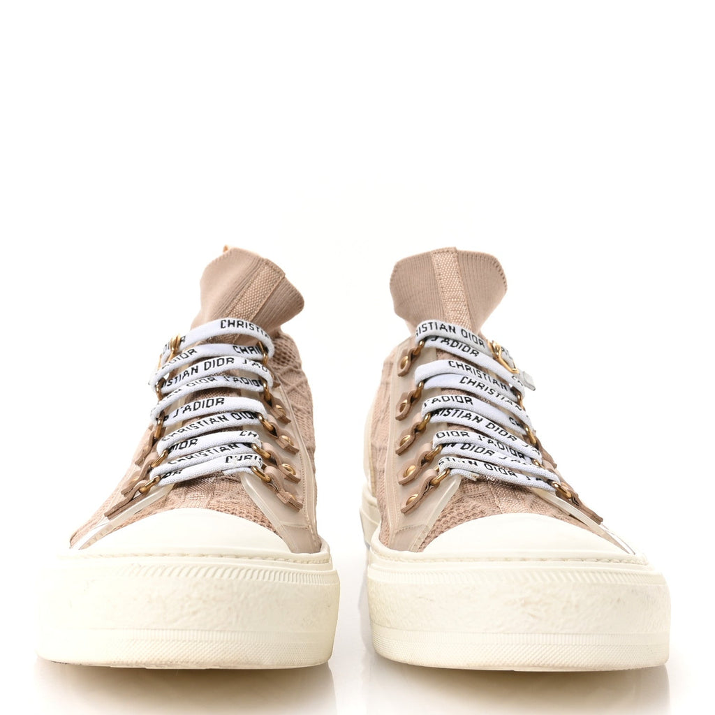 Technical Mesh Cannage Womens Walk'n Dior High Top Sneakers 41 Nude
