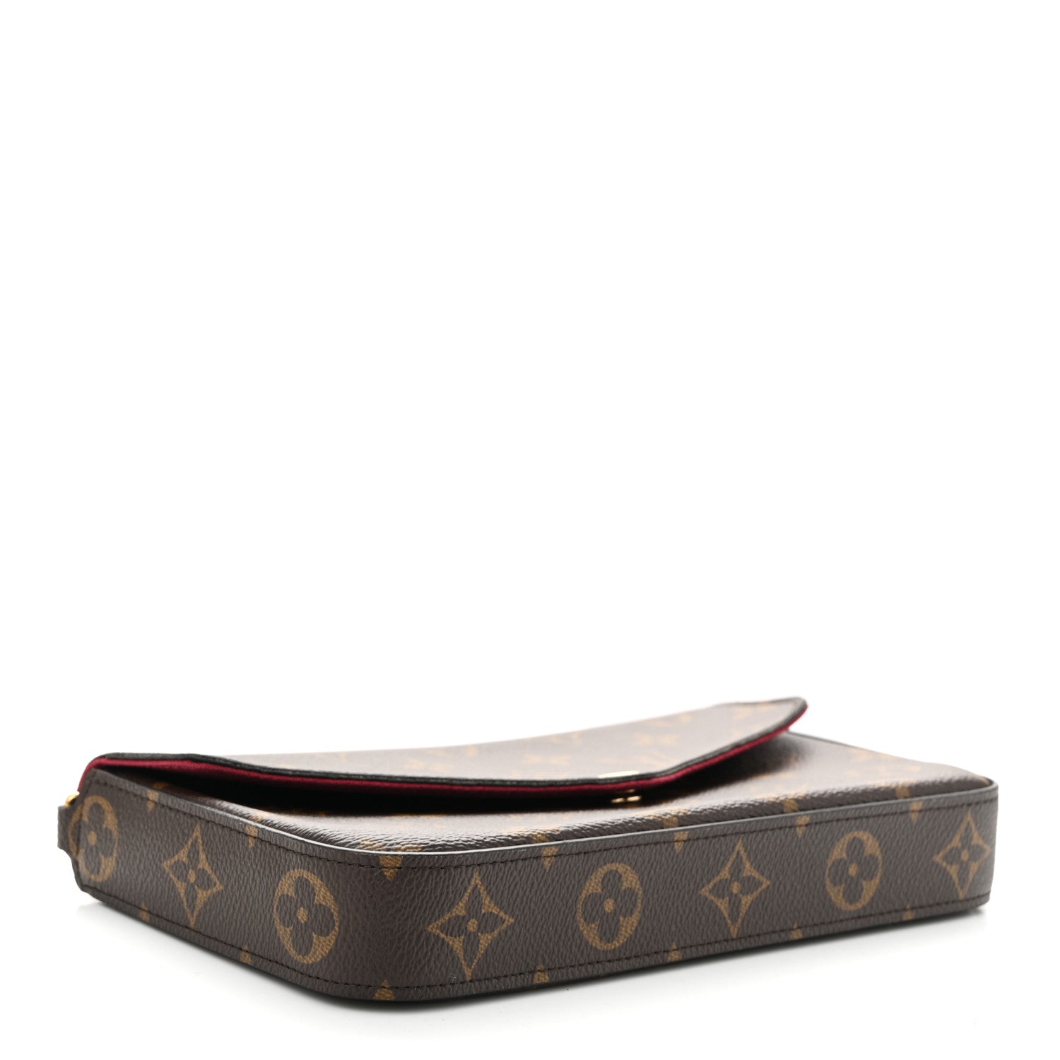 Monogram Pochette Felicie Chain Wallet Fuchsia