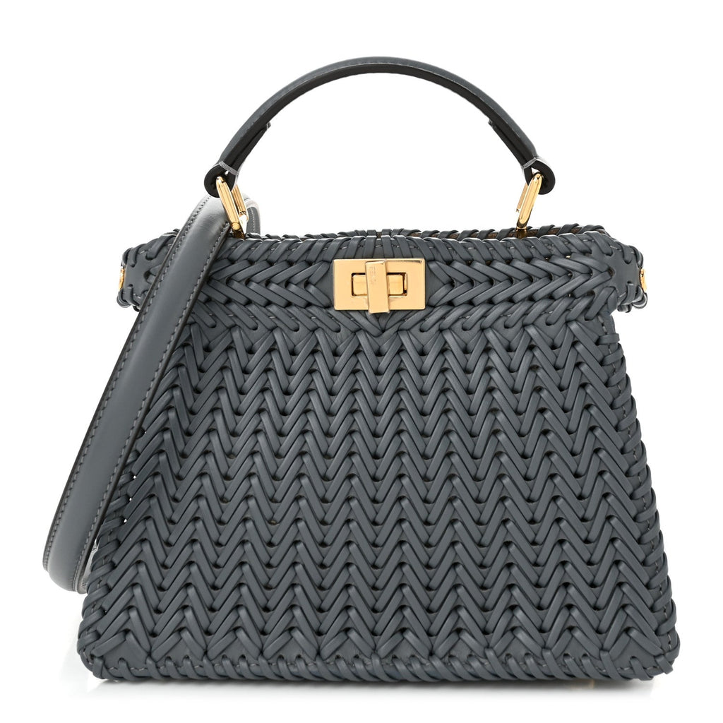 Vitello King Shiny Nappa Intreccio Petite Peekaboo I SEE U Satchel  Tempesta