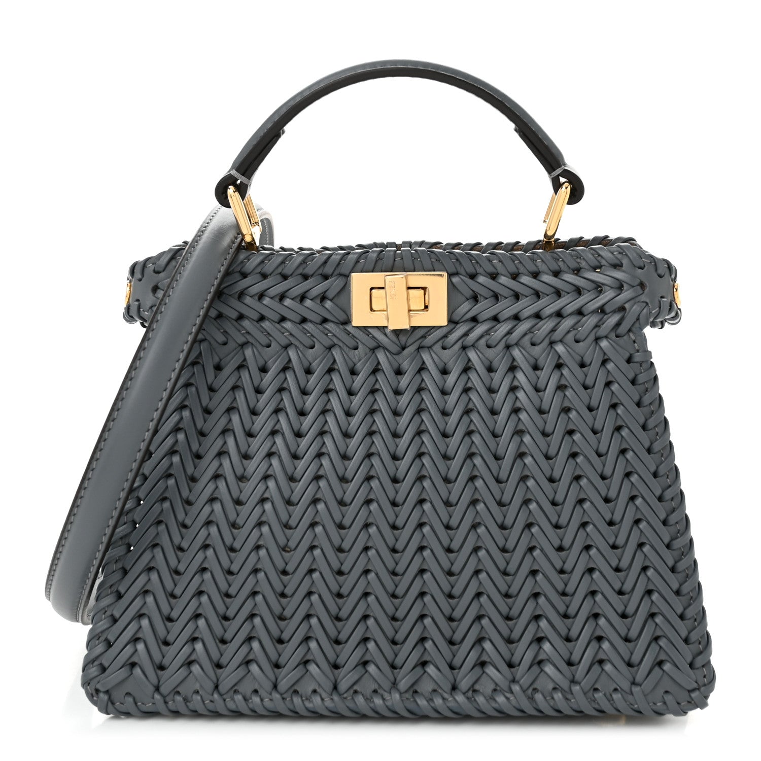Vitello King Shiny Nappa Intreccio Petite Peekaboo I SEE U Satchel  Tempesta