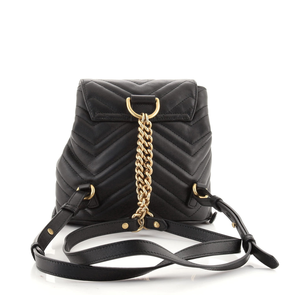 GG Marmont Drawstring Backpack Matelasse Leather Mini