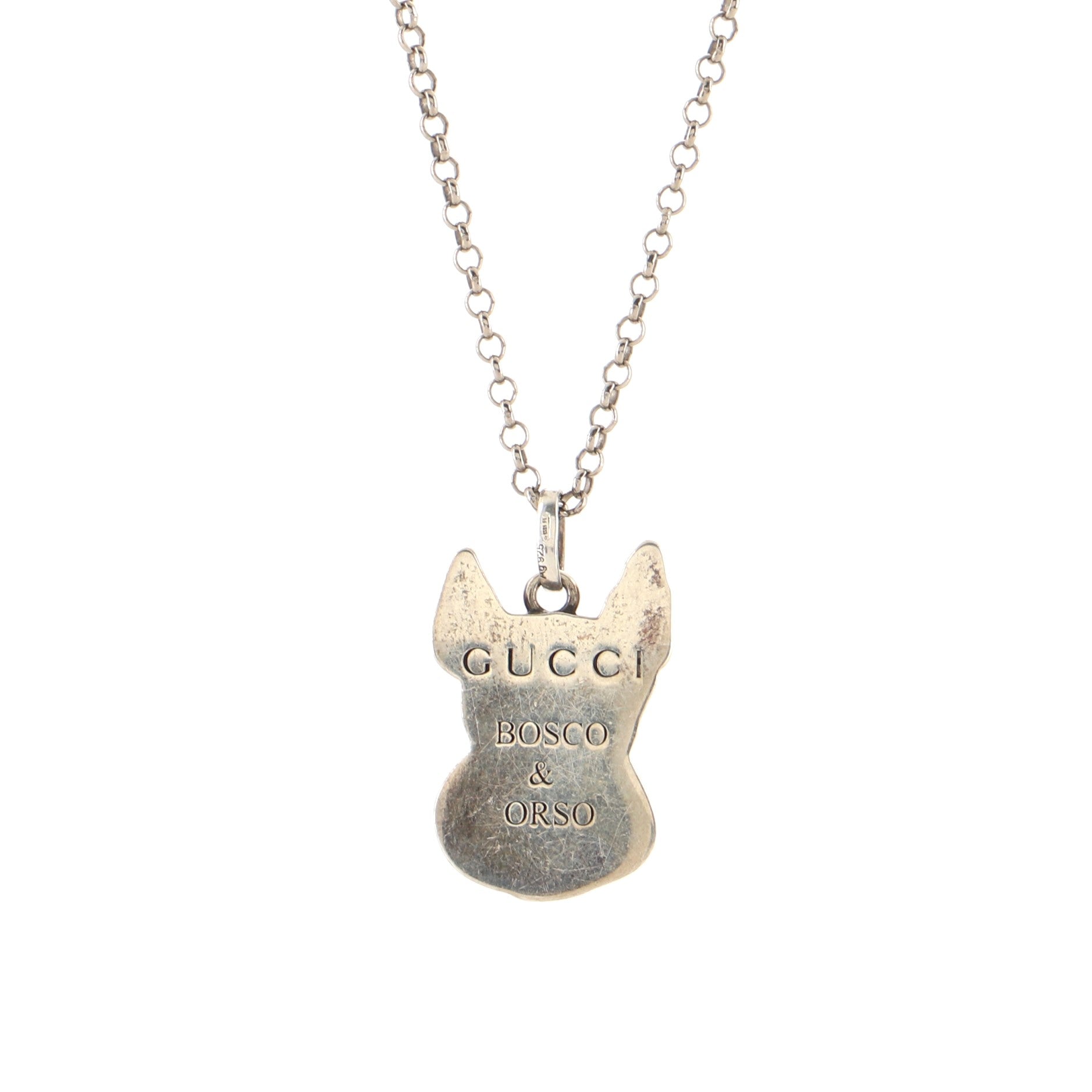 Bosco & Orso Pendant Necklace Sterling Silver and Enamel