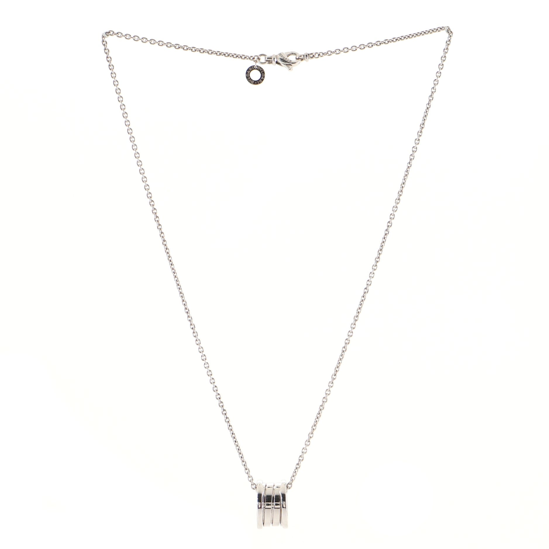 B.Zero1 Pendant Necklace 18K White Gold