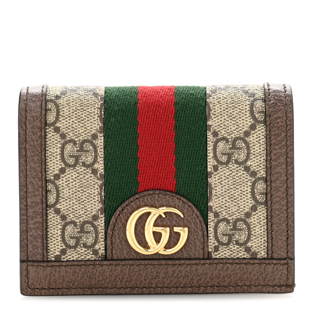 GG Supreme Monogram Web Ophidia  Case Beige New Acero