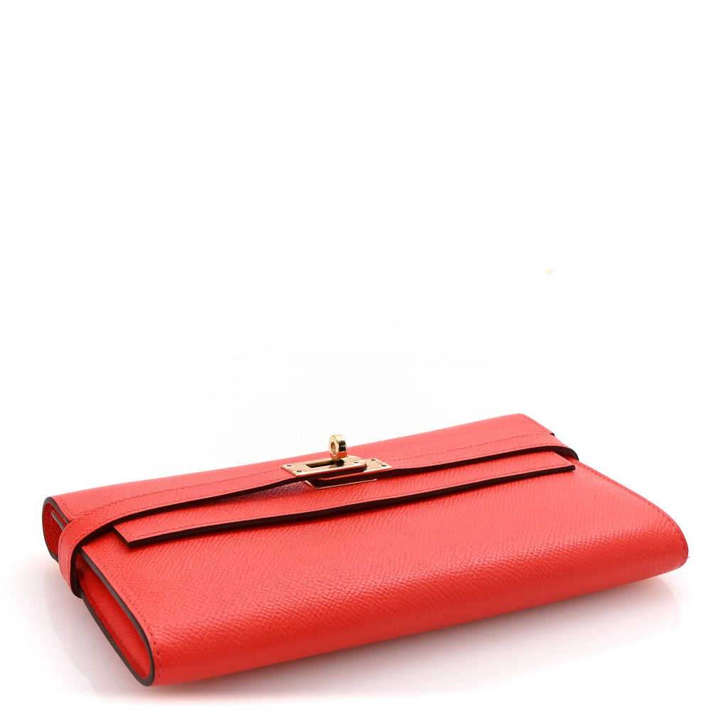 Epsom Kelly Longue Wallet Rose Jaipur