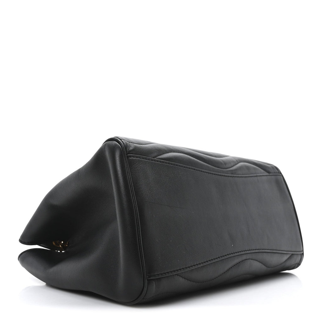 Calfskin New Wave Chain Tote Black