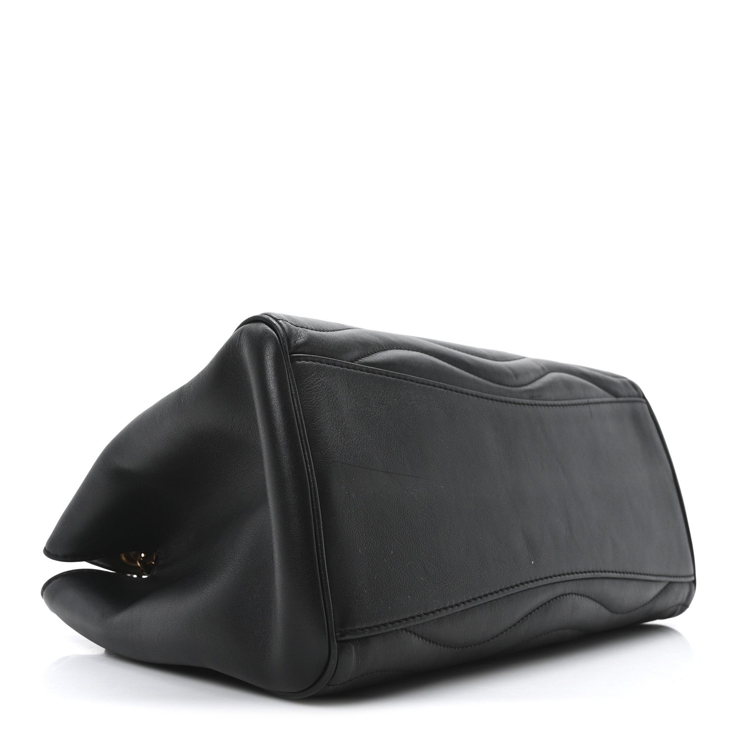 Calfskin New Wave Chain Tote Black