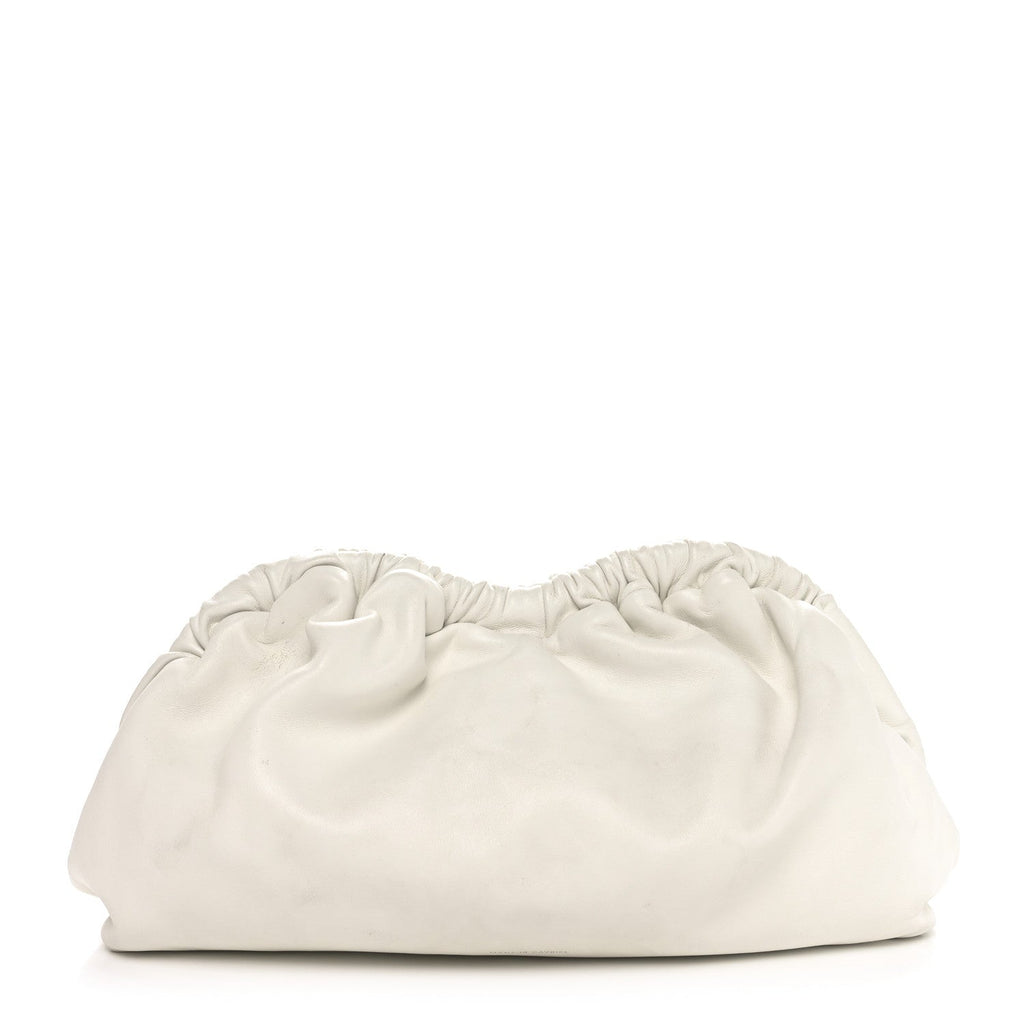Lambskin Cloud Clutch White