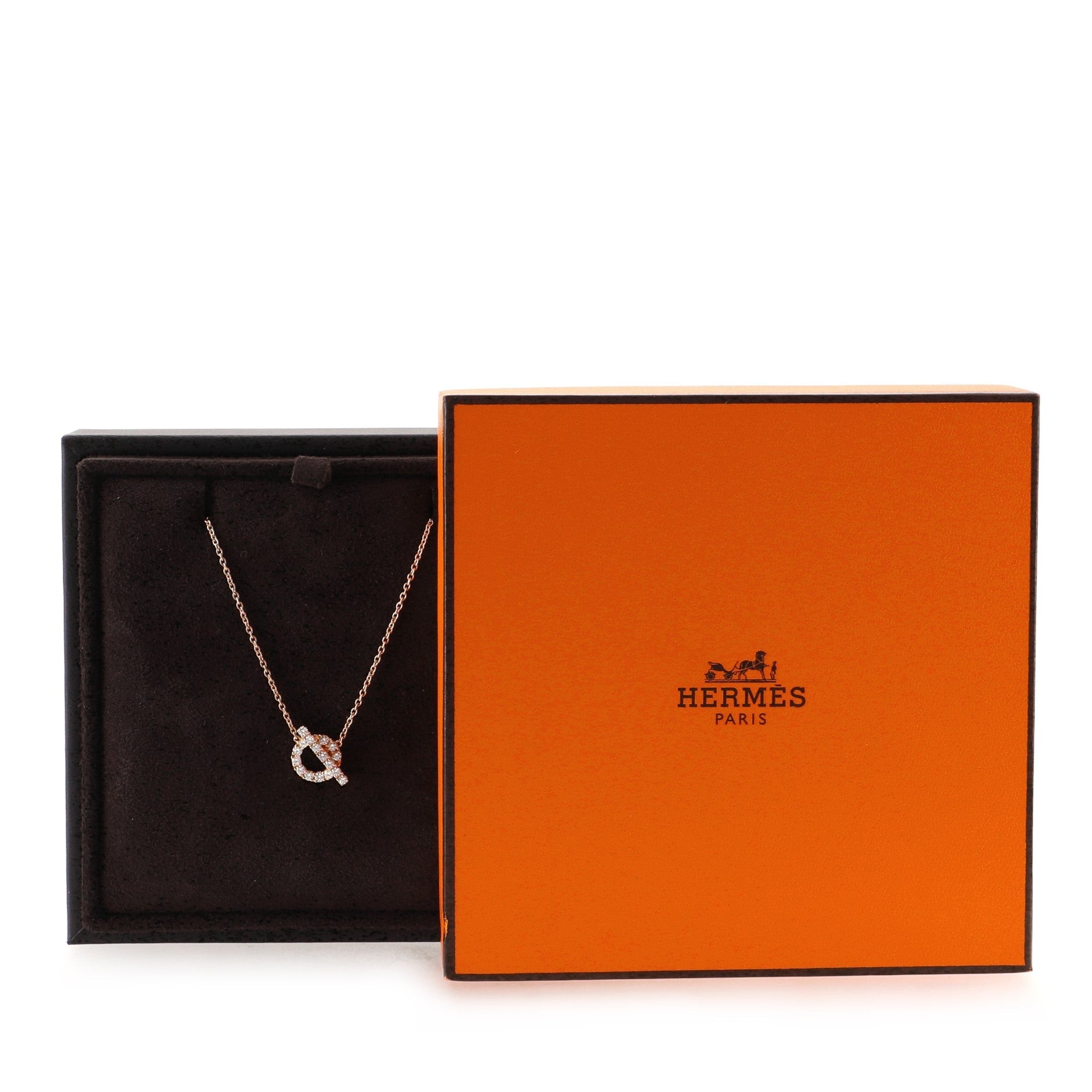 Finesse Pendant Necklace 18K Rose Gold and Diamonds