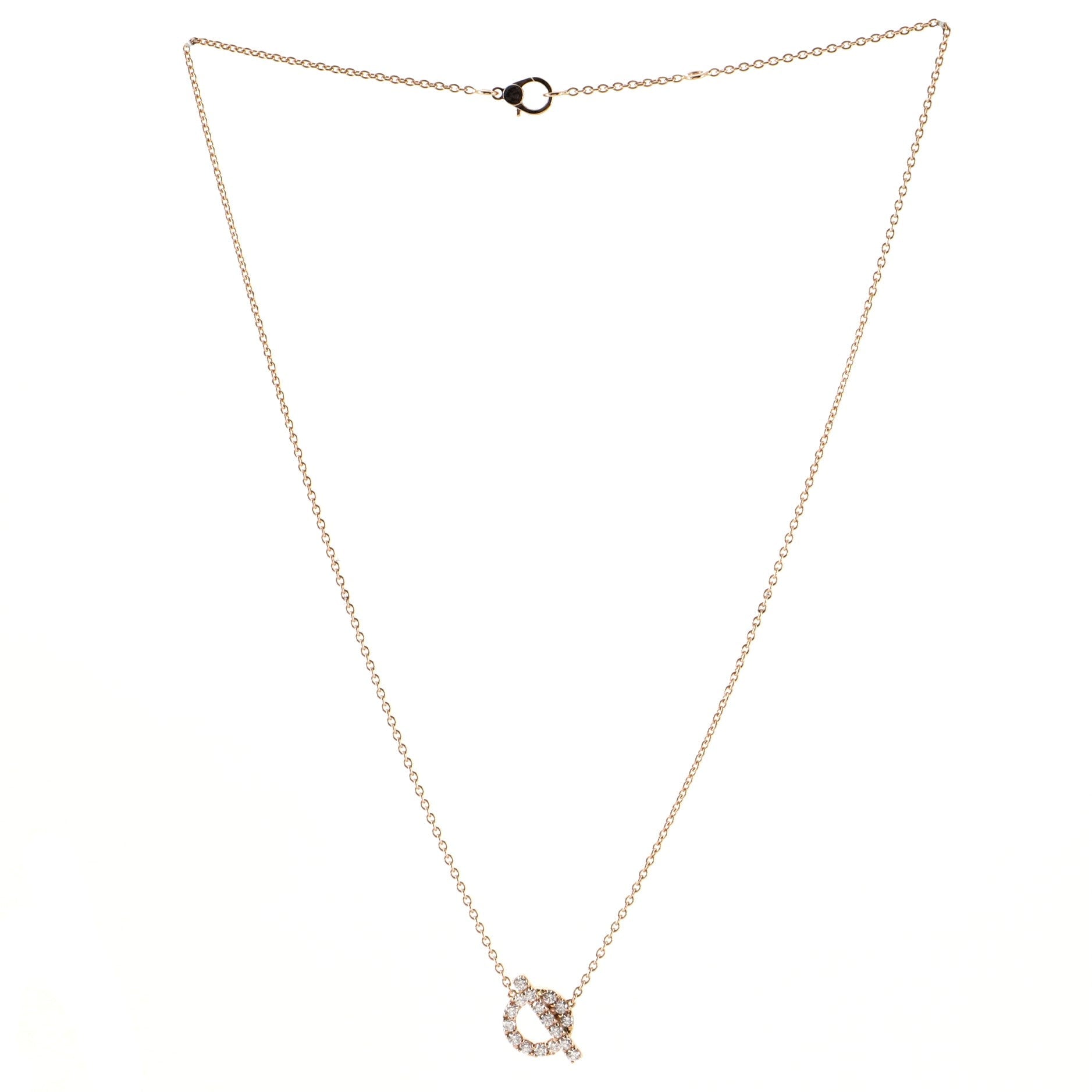 Finesse Pendant Necklace 18K Rose Gold and Diamonds