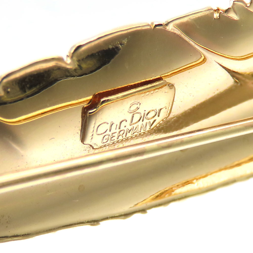 Christian Dior Gold Feather Brooch