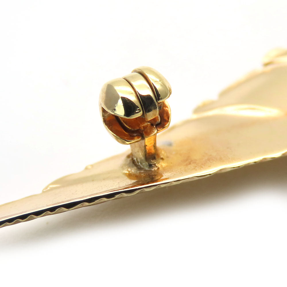 Christian Dior Gold Feather Brooch