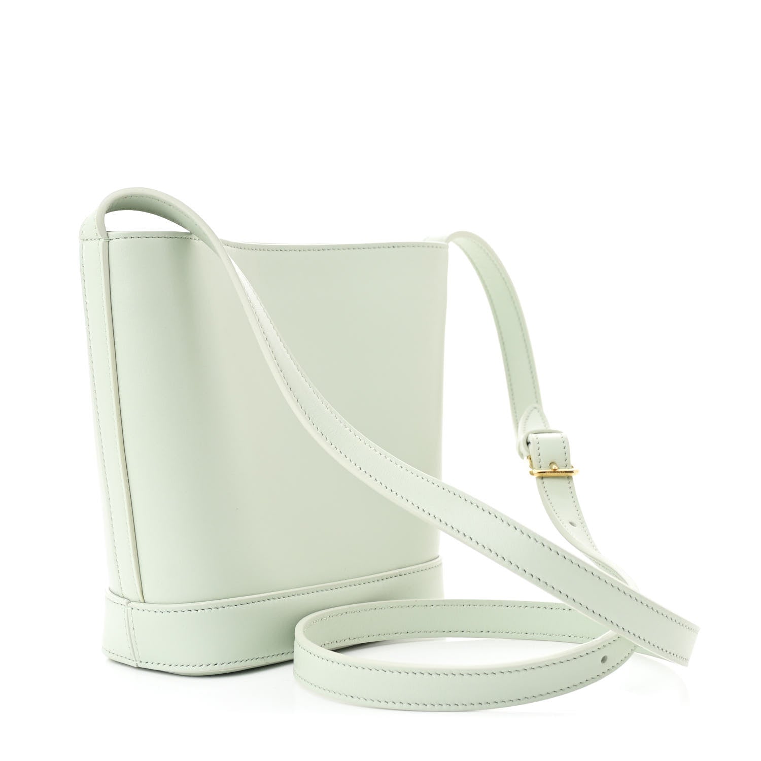 Smooth Calfskin Mini Cuir Triomphe Bucket Bag Jade