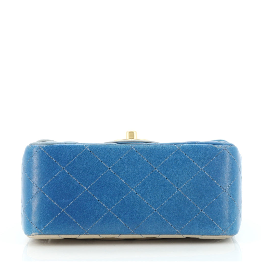 Square Classic Single Flap Bag Quilted Ombre Lambskin Mini