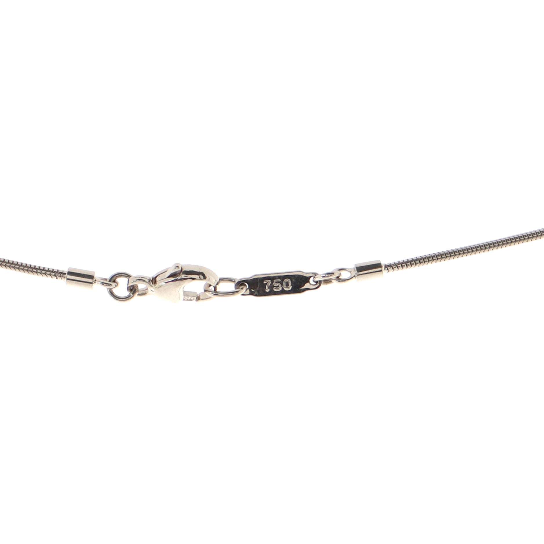 Atlas Bar Pendant Necklace 18K White Gold with Diamonds