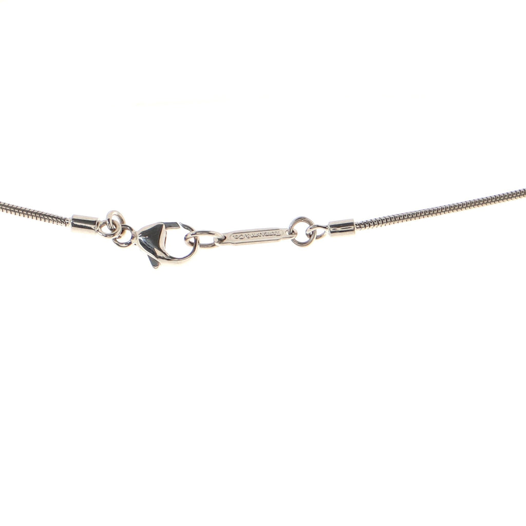 Atlas Bar Pendant Necklace 18K White Gold with Diamonds
