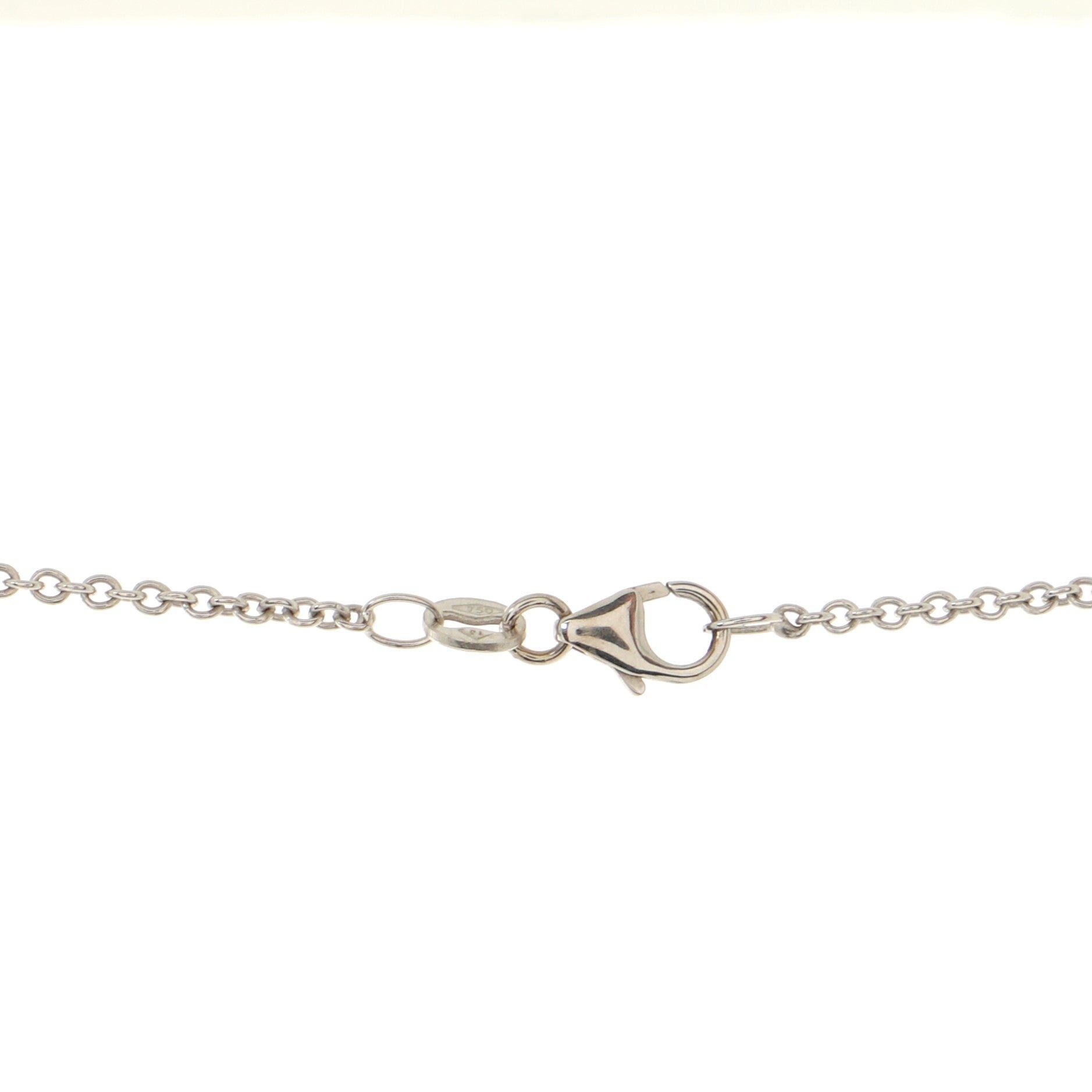 Lightning Bolt Pendant Necklace 18K White Gold and Diamonds