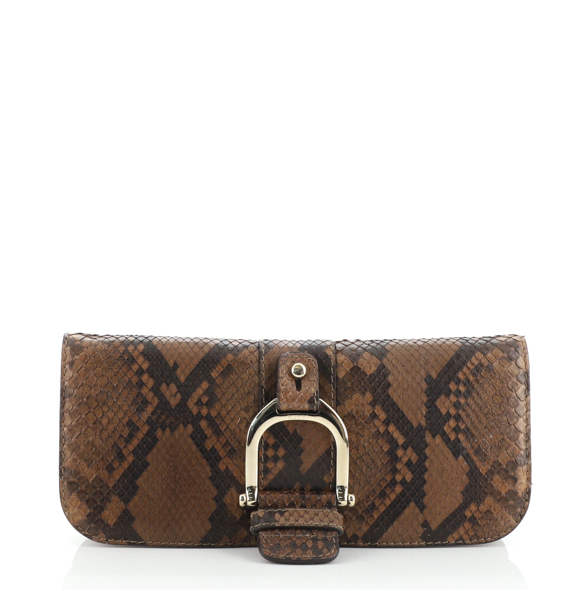 Greenwich Clutch Python and Leather