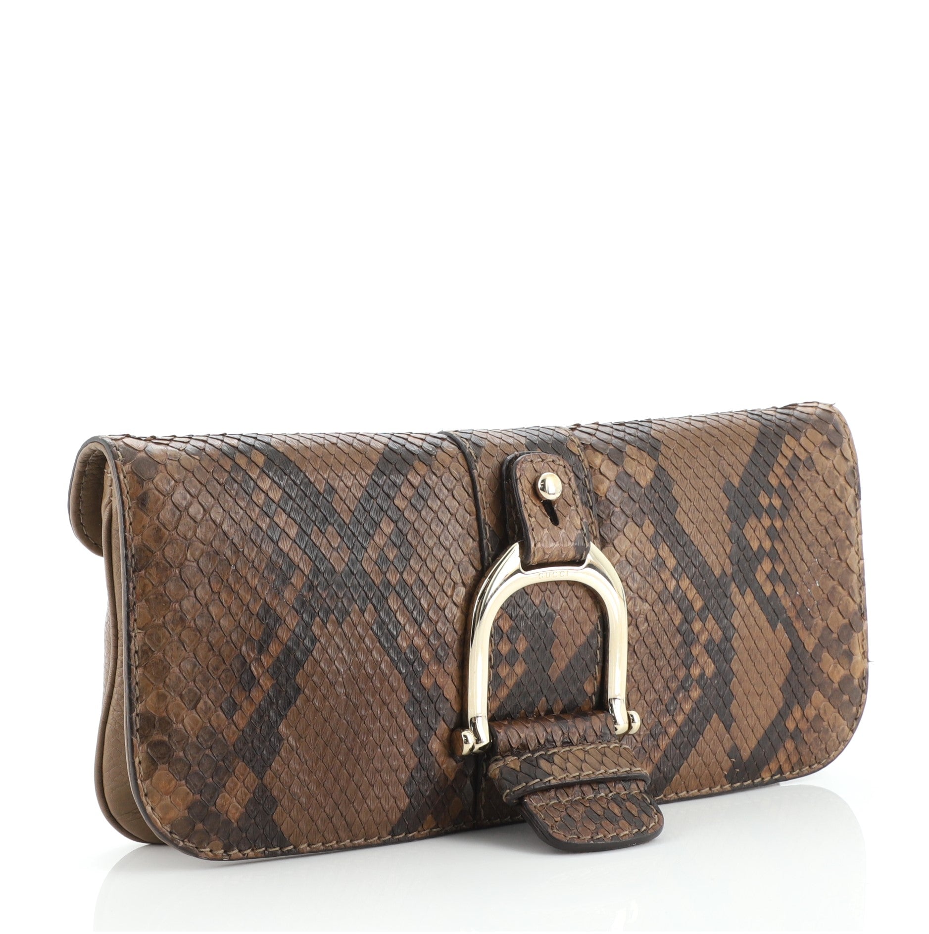 Greenwich Clutch Python and Leather