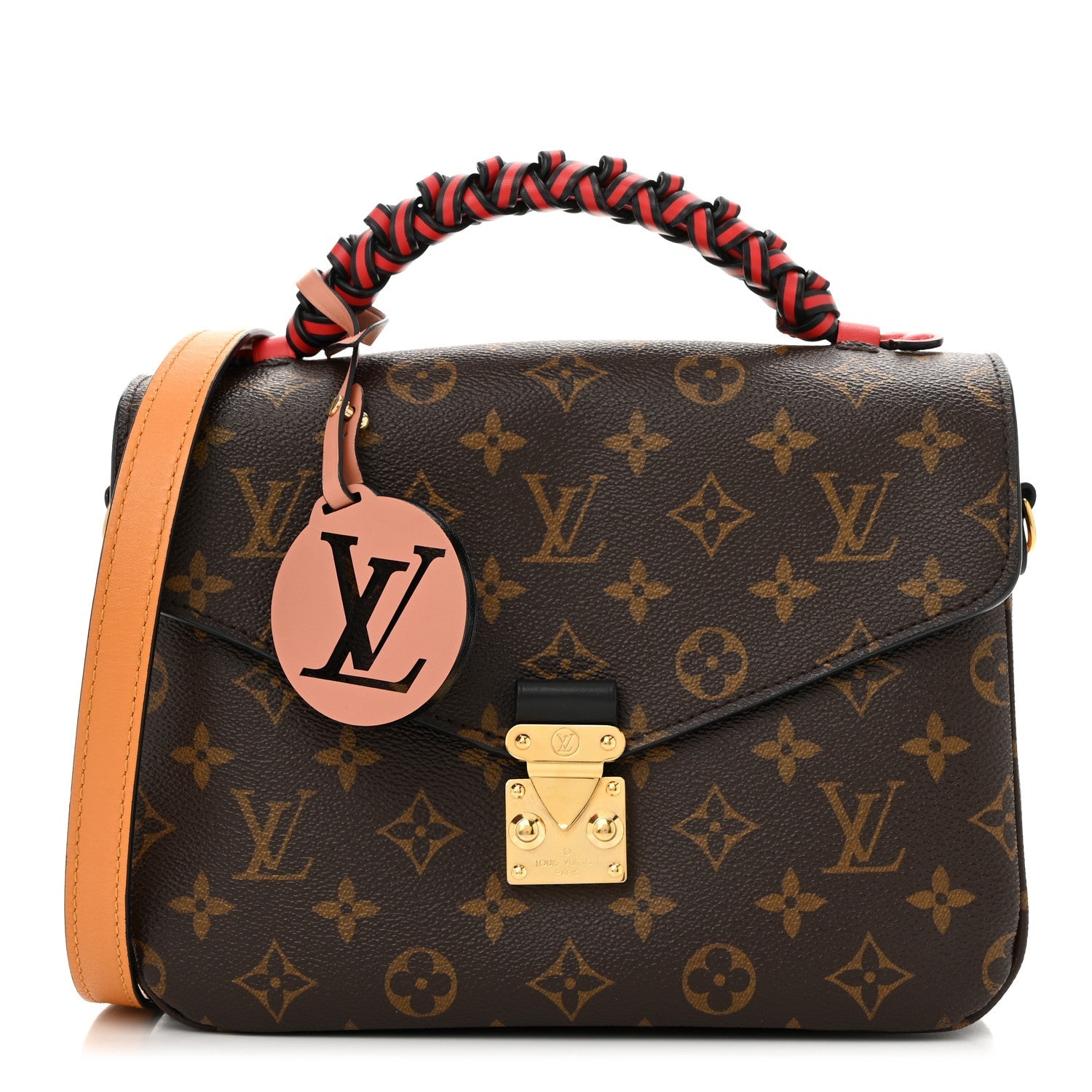 Monogram Braided Pochette Metis Coquelicot