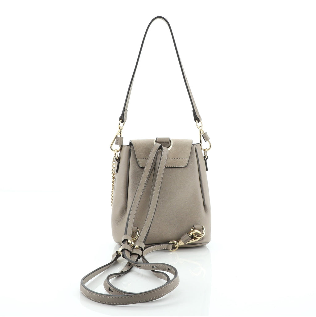 Faye Backpack Leather and Suede Mini